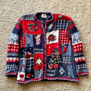 VINTAGE Heirloom Collectibles Christmas Cardigan